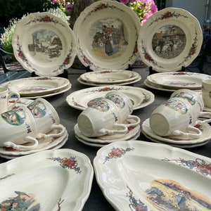 Sarreguemines Faïenceries Obernai servies, GRATIS VERZENDEN, verjaardagscadeau, cadeau voor haar