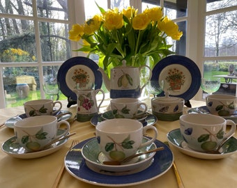 Wedgwood Sarah’s Garden Tee- und Frühstücksservice, KOSTENLOSER VERSAND, Geschenk für Sie, Geburtstagsgeschenk