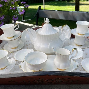 Royal Albert Val D'or theeservies, GRATIS VERZENDING, verjaardagscadeau, cadeau voor haar