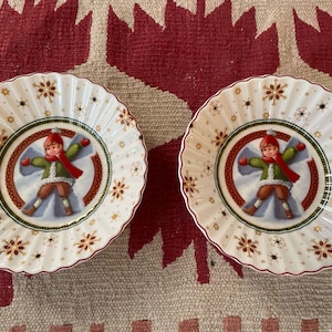 Villeroy & Boch set van 2 brinquedos de natal fantasia schalen, Kerstcadeau, cadeau voor haar