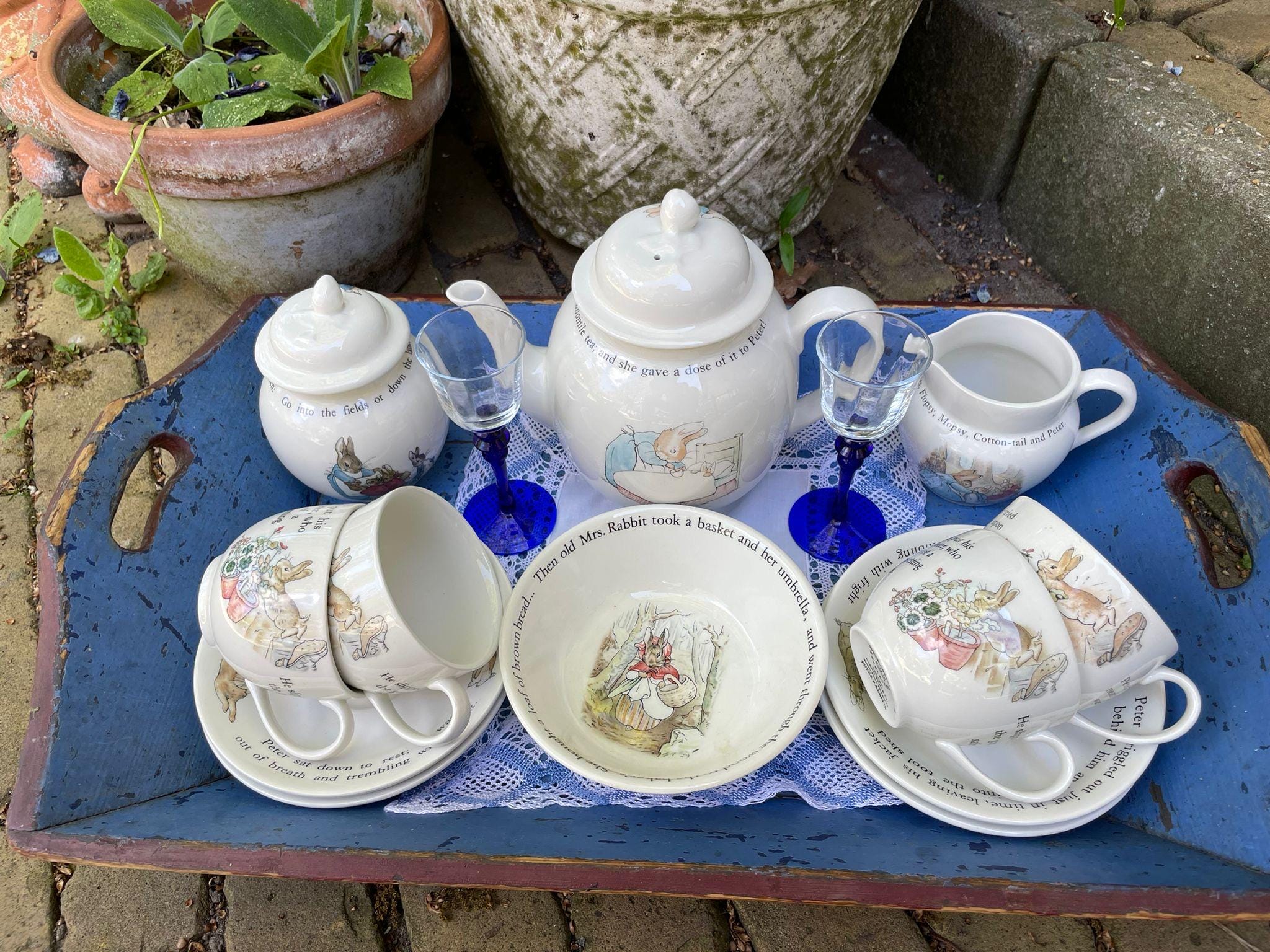 Peter rabbit tea set - Etsy 日本