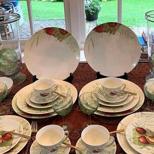 Faïencerie de Gien Exotic, 20 stuków, GRATIS VERZENDEN, cadeau voor haar, verjaardagscadeau