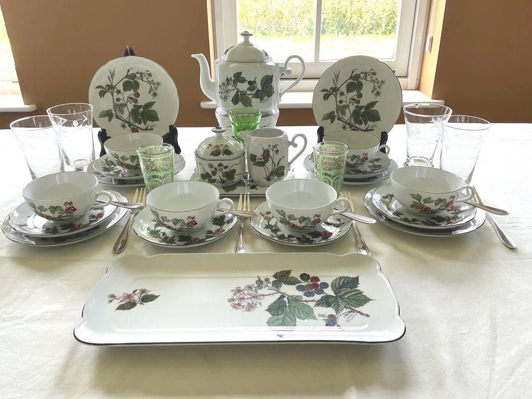 Seltmann Weiden Marie-luise Waldbeere Tea Set, 24-piece Bavaria