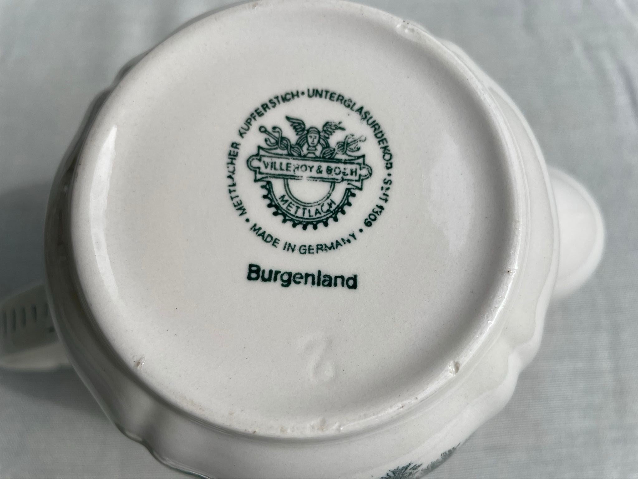 Burgenland Green Flat Cup & Saucer Set by Villeroy & Boch