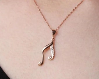 Music Note Necklace, Music Note Pendant, Gift for Her, 925 Sterling Silver, Handmade, Music Teacher Gift, Musician Gift, Music Lover Gift
