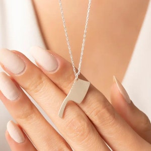 ネックレス・チョーカー BLENDOFF Cleaver Knife Necklace Silver 925 Cleaver Necklace - Cleaver Jewelry - Cleaver Gift - Knife