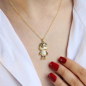 Monkey Necklace, Monkey Pendant, Animal Necklace, Monkey Jewelry, Gift for Her, Sterling Silver, Birthday Gift, Monkey Lover, Chimpanzee