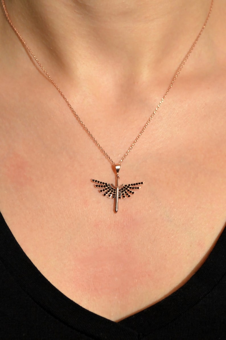 Michael's Sword Wing Necklace 925 Sterling Silver for Etsy