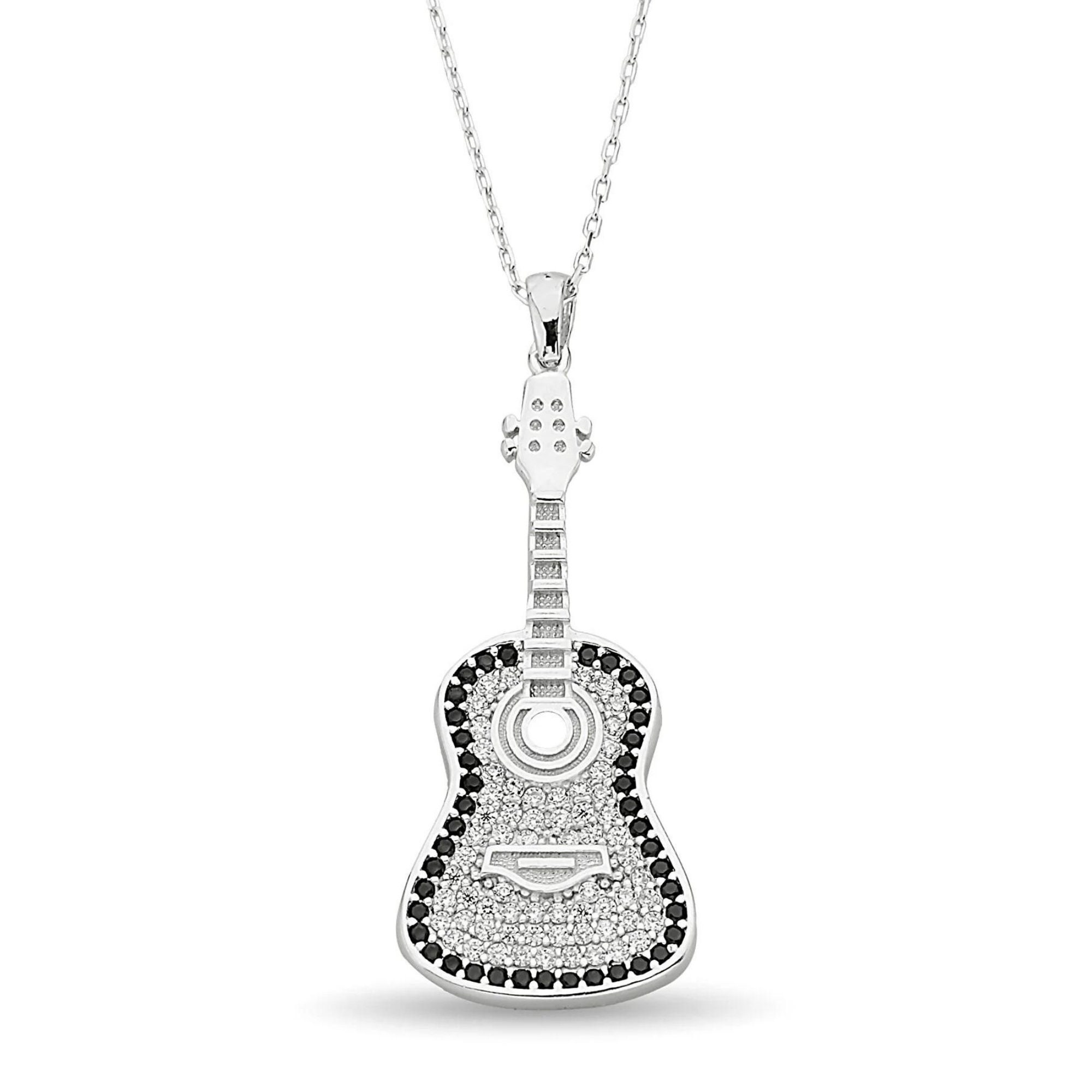 VONALA Collana con plettro per chitarra, in argento Sterling 925, con