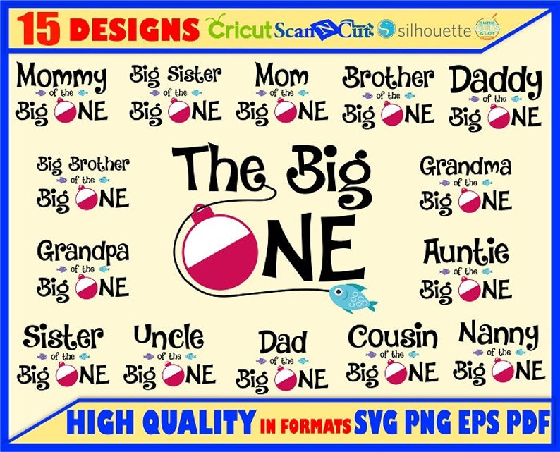 Download Clip Art The Big One Fishing Svg The Big One Svg The Big One Family Svg Birthday Boy Svg 1st Birthday Svg First Birthday Svg Big One Clipart One Png Art Collectibles