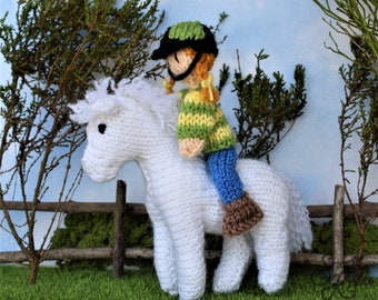 2-Item Bundle Horse & Rider Knitting Patterns - Pattern Only