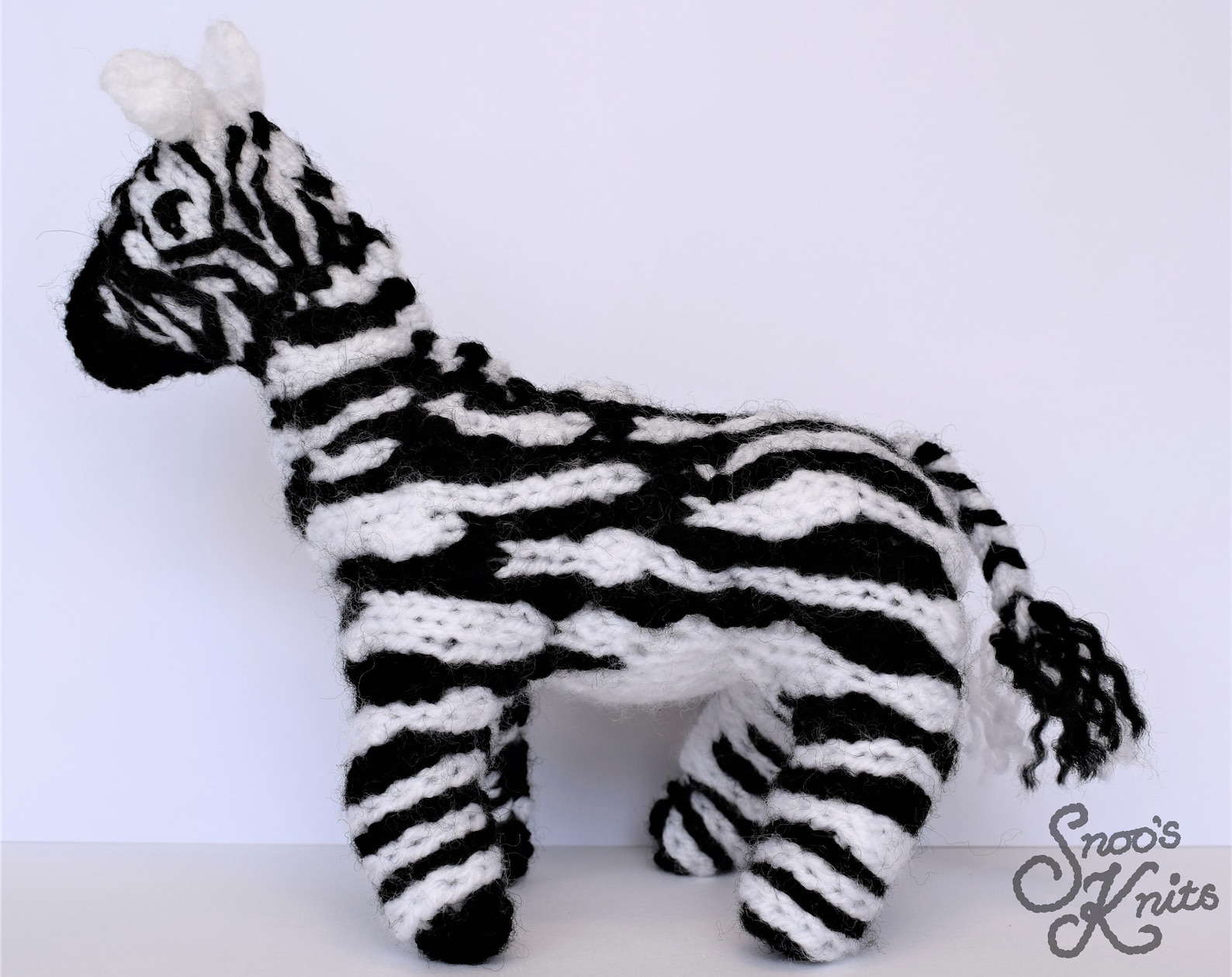Zebra Knitting Pattern Snoo's Knits Pattern Only Etsy