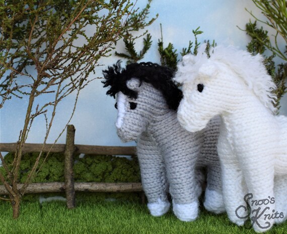 Horse Pony Knitting Pattern Snoo's Knits - Pattern Only - Etsy