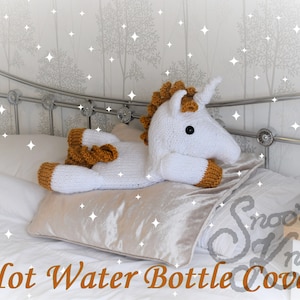 Unicorn Hot Water Bottle Cover Knitting Pattern Snoo&#39;s Knits – Pattern Only
