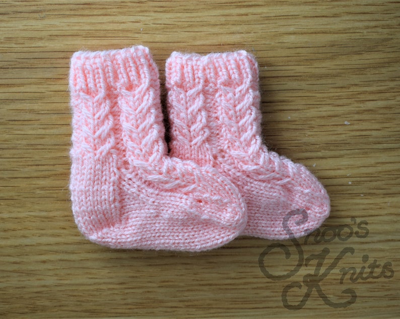 Newborn Baby Socks Knitting Pattern Snoo's Knits Pattern Etsy