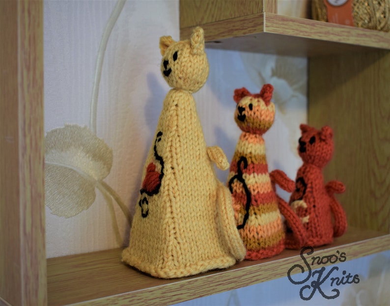 Quirky Cats Knitting Pattern Pattern Only Etsy