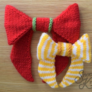 Christmas Bows Knitting Pattern Snoo&#39;s Knits – Pattern Only