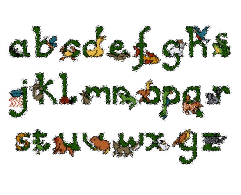 Animals Alphabet Cross-stitch Pattern Pattern Only - Etsy