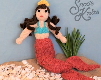 Mermaid Doll Knitting Pattern Snoo's Knits – Pattern Only