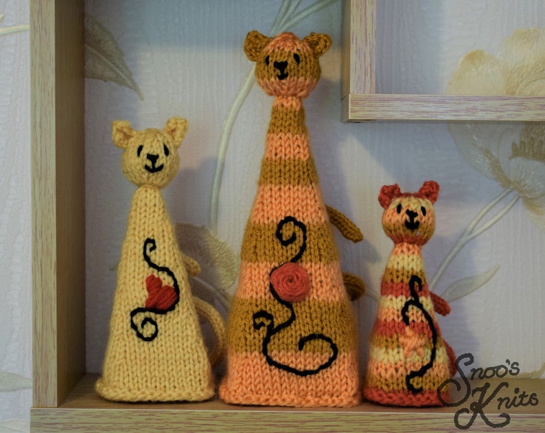 Quirky Cats Knitting Pattern Pattern Only Etsy