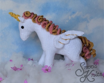 Winged Unicorn Or Horse Knitting Pattern Snoo's Knits – Pattern Only