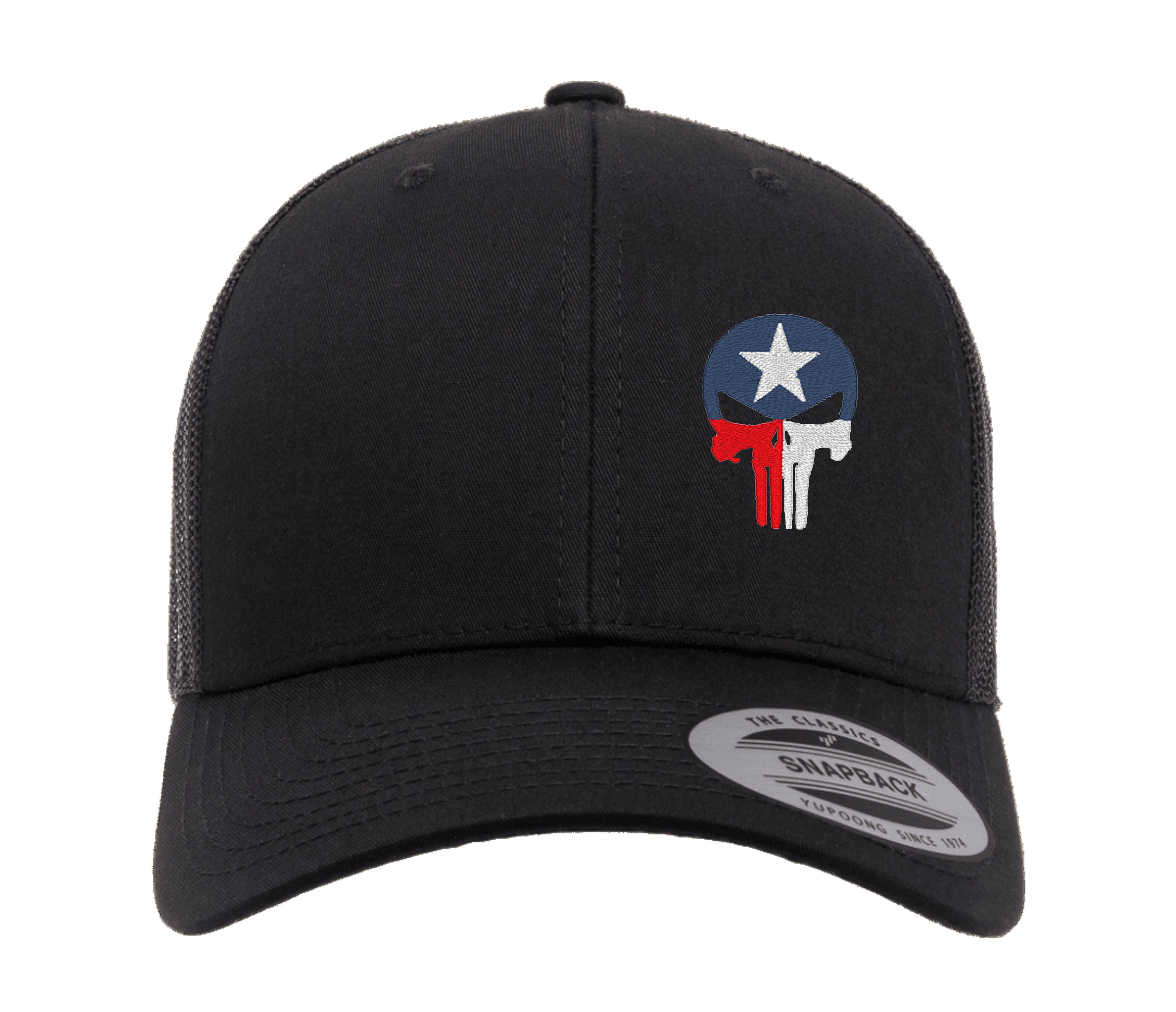 TEXAS Flag PUNISHER SKULL Cap Hat Flexfit Yupoong | Etsy