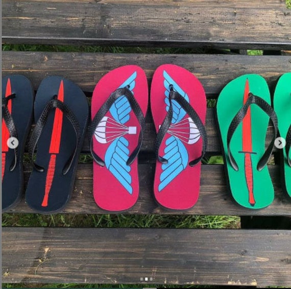 Fully Printed Customised Army Flip Flops sapper commando | Etsy