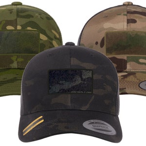 Official Licensed MULTICAM MESH TACTICAL Cap trucker Hat Snapback Velcro Patch yupoong