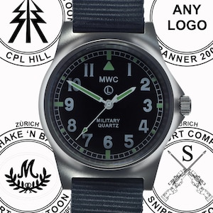 Military Watch MWC G10 LM Stainless Steel Military Watch (no date window) on a Grey NATO Strap - 50m Depth