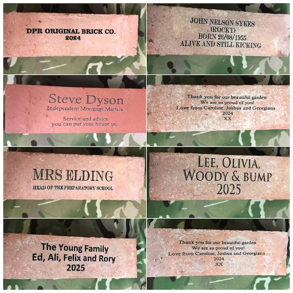Engraved Personalised Classic London Brick - Ideal for a Special Gift Housewarming Charity Fundraising Memorials memoriam 9th anniversary