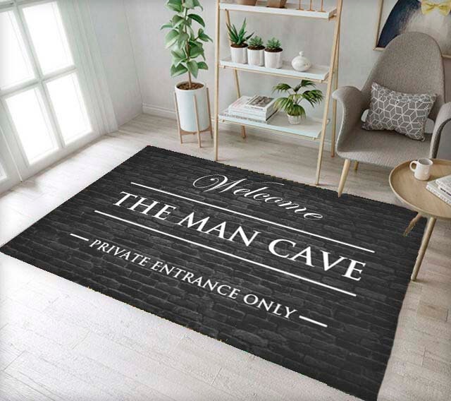Man Cave Private Entrance Only Fully Printed Rug/ Mat 50cm x Etsy