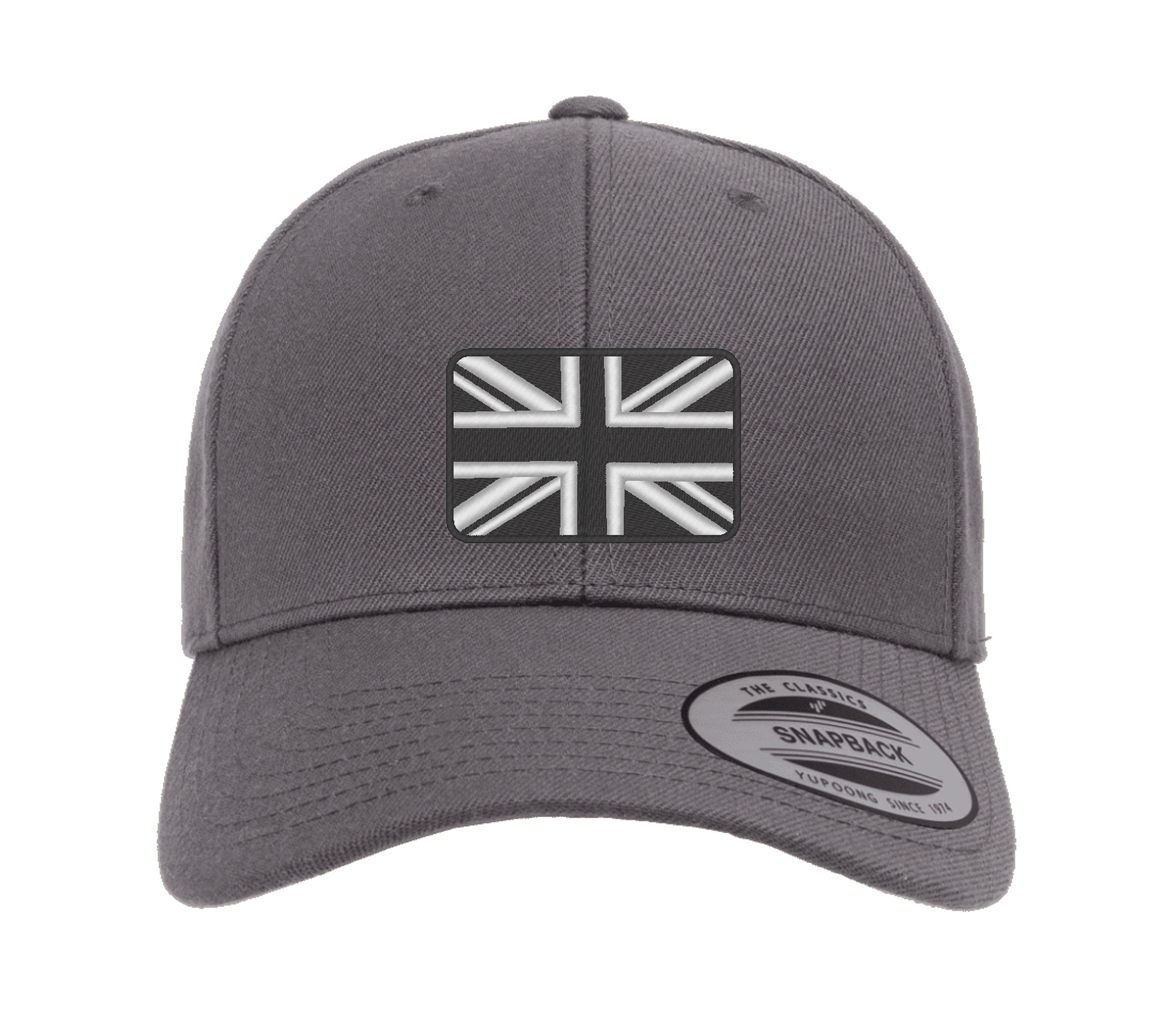 Black and White Union Jack Cap Hat Flexfit Yupoong Camouflage Etsy