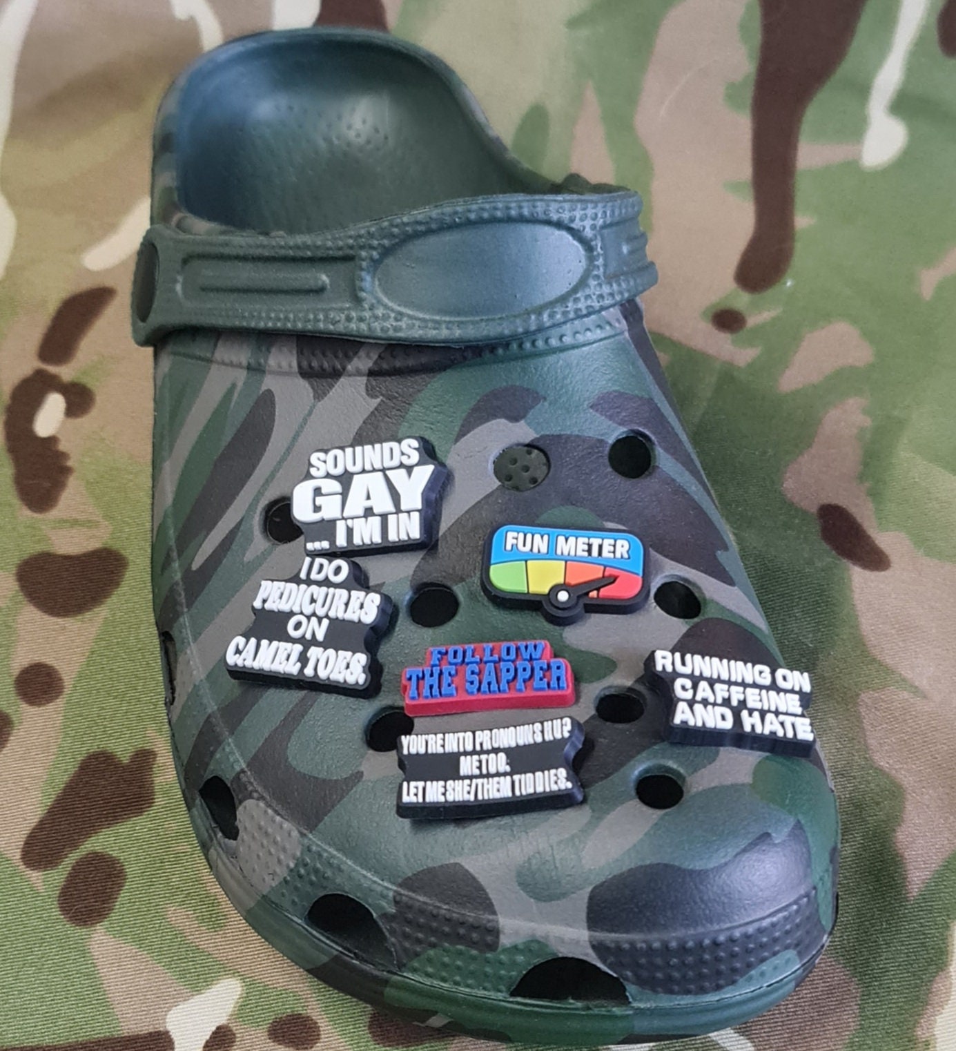 clog / water shoe - novelty charm / gem / logo customise your - footwear here - Morale / Tactical / Funny / Joke