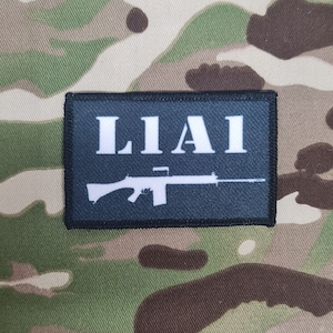 50mm x 80mm Patch Badge - l1a1 slr self loading rifle - morale patch - tacti-cool - tactical - army - veteran