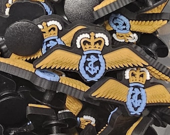 Royal Navy Fleet Air Arm Air Pilot Wing - Shoe charm - clog / water shoe - novelty charm / gem / logo