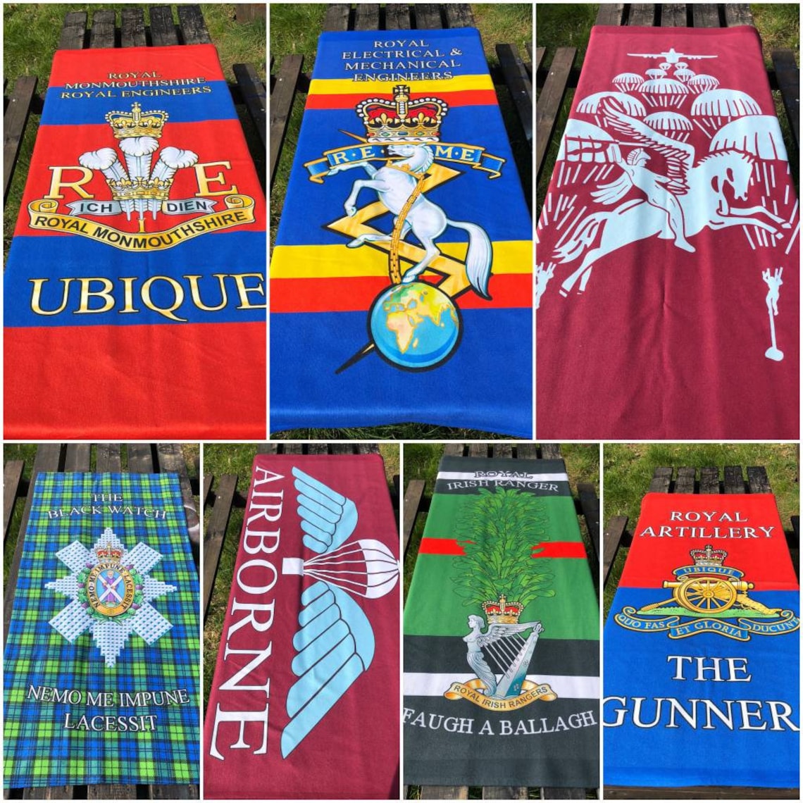 Fully Printed Regimental Towel choose Your Cap Badge British - Etsy UK