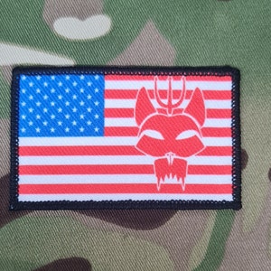 50mm x 80mm Flag Patch Badge - st6 tactical military US Navy Seals Seal Team Six 6 Devgru JSOC - morale patch