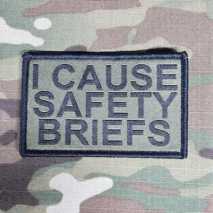 50mm x 80mm Patch Badge - i cause safety briefs - morale patch - tacti-cool - tactical - airsoft