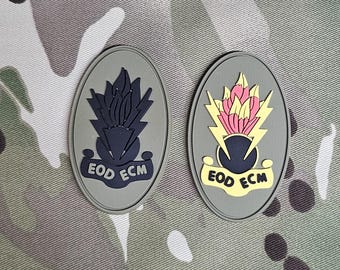 Royal Signals EOD ECM Trade Badge - rubber pvc unique - Velcro badge - subdued - colour