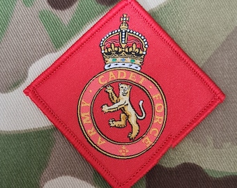 Army Cadet Force / ACF  / woven patch / badge - new kings crown cr3 version