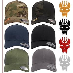 US NAVY SEAL Team 6 Trucker Snapback Six Cap Hat Official Licensed multicam Black Flexfit yupoong