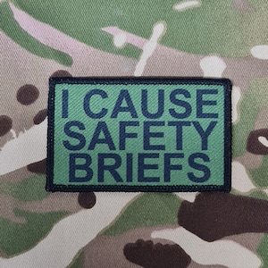 50 mm x 80 mm patch-badge - i cause safety-slips - moraalpatch - tacti-cool - tactisch - airsoft