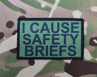 50mm x 80mm Patch Badge - i cause safety briefs - morale patch - tacti-cool - tactical - airsoft