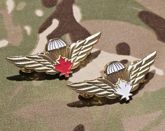 Canadá / Canadiense - Brevet / Paracaidista / Alas de salto de paracaidista - Metal