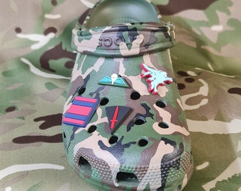 Croc / clog / water shoe - novelty charm / gem / jibbitz logo customise your tactical military footwear here