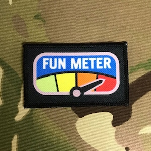 50mm x 80mm Patch Badge - Fun Meter - morale patch - tacti-cool - tactical