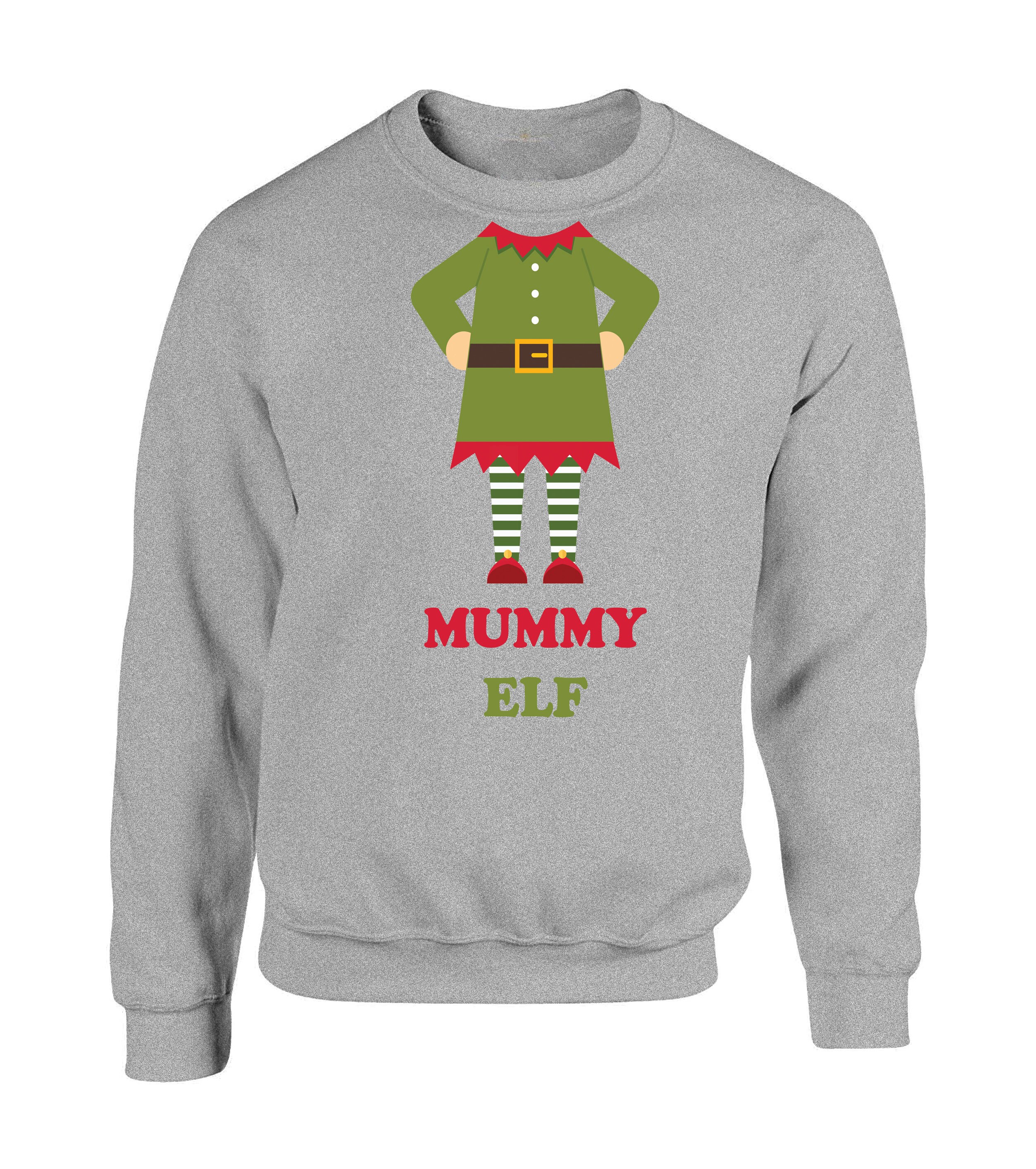 Mummy Elf Printed Christmas Sweatshirt | Etsy