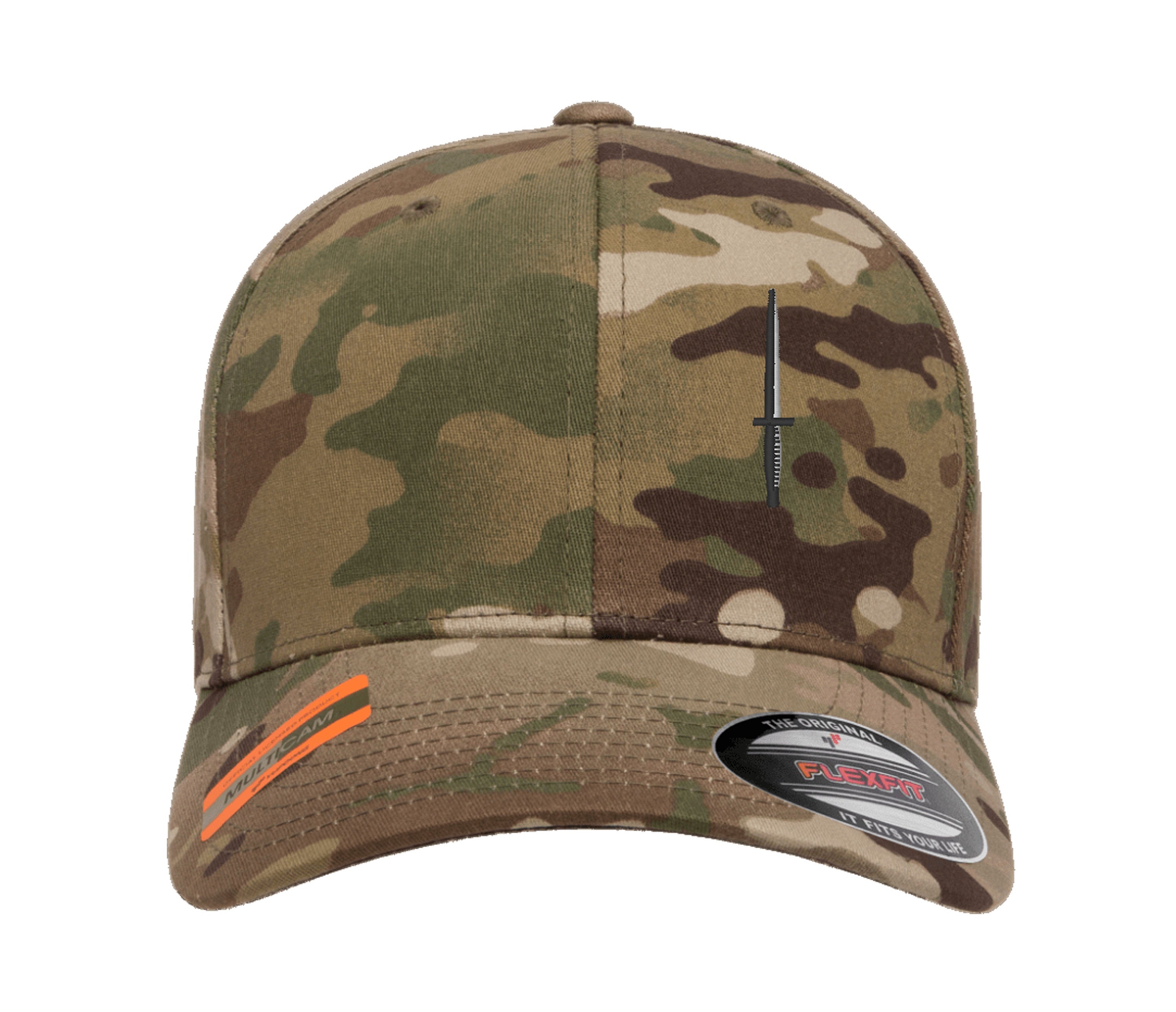 Commando Dagger Cap Hat Flexfit Yupoong Camouflage Snapback  display picture 3