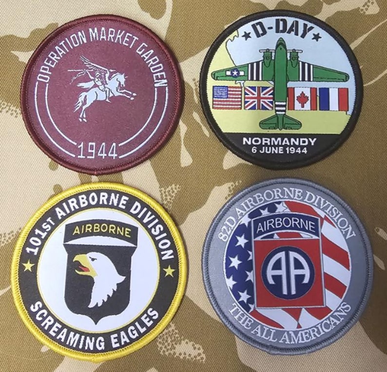 Patches Military Airborne Woven 80mm Dia Circle Patch / Badge Operation ...