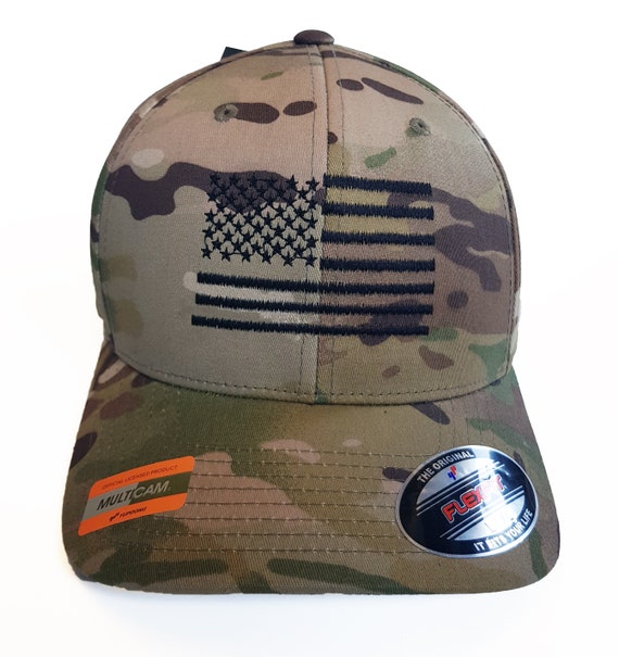 USA FLAG Etsy Denmark / Tactical Black - Embroidered MTP Official Yupoong Flexfit Cap Flexfit Multicam